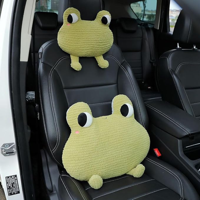 Frog-Shaped Car Seat Lumbar Pillow Back Support Pillow Car Pillow