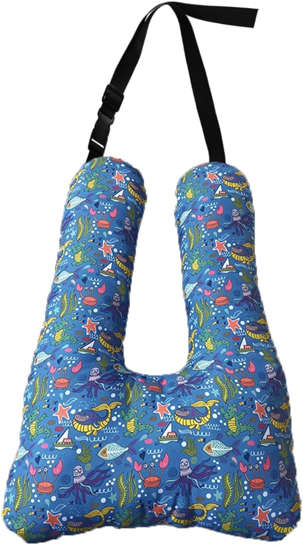 Car Travel Pillow for Kids Adults Soft Neck Pillow Head and Body Support Pillow Breathable Seat Pillow Car Aircraft Travel Pillow Neck Support Pillow Cushion for Long Journey Travel Accessories