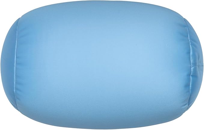 Microbead Body Pillow, Tube Microbead Bolster Bean Smooth Cool Pillow Neck Cervical Roll Pillow for Sleeping 7 x 12Inch Throw Travel Pillow(Maya Blue)