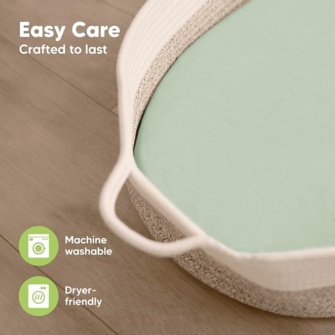 2-Pack Organic Bassinet Sheets for Girls, Boys - 100% Cotton Bassinet Mattress Sheets Compatible with Halo Bassinest Swivel Sleeper, Graco, Baby Delight, Chicco, Unisex Fitted Bassinet Sheets (Sage)