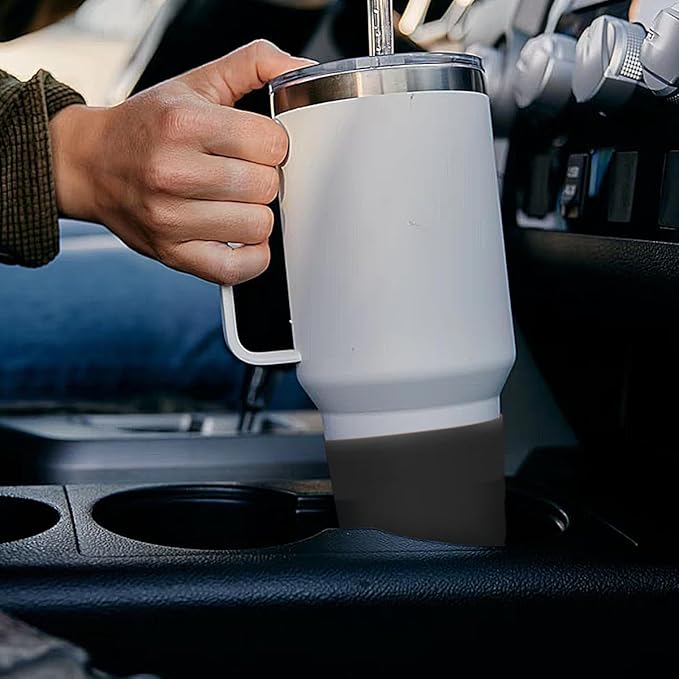 2 PCS Silicone Protective Boot for Yeti Rambler 20oz/25oz/30oz/35oz Tumbler, Anti-Slip Protective Silicone Water Bottle Bottom Boot Sleeve Cover for Yeti Tumbler [Purple+Transparent]