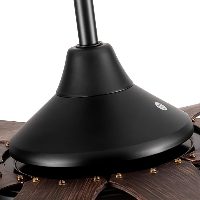 NicBex Ceiling Fan 71 Inch Indoor Modern Ceiling Fans with Integrated LED Light and Remote Control Double Finish Ceiling Fan with 9 Wood Blades for Living Room, Bedroom, Antique Brown