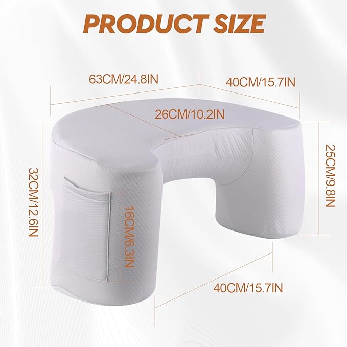 Reading Pillow for Gaming, Memory Foam Gaming Pillow Arm Rest Pillow for Adult Large Arm Rest Pillow for Reading, Working, Gaming, Sitting in Bed Floor Sofa