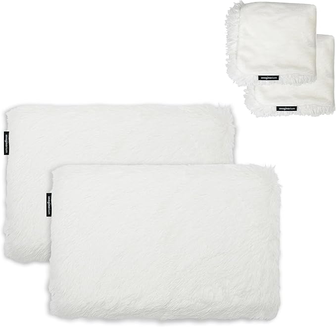 Imaginarium Memory Foam Pillows 2 Pack with Four Huggy Comfort Covers White
