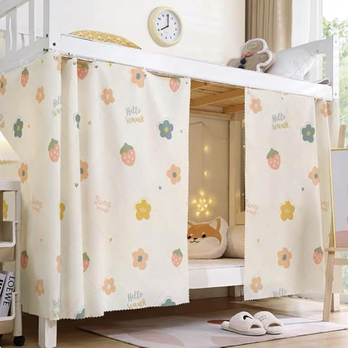 Students Dorm Bunk Bed Curtain Home Privacy Bed Shading Curtain Net Bed Cloth Dustproof Blackout Bed Canopy Bedding Curtain Students Dormitory Tent Lightproof Cloth Bedding Canopy Spread Curtain
