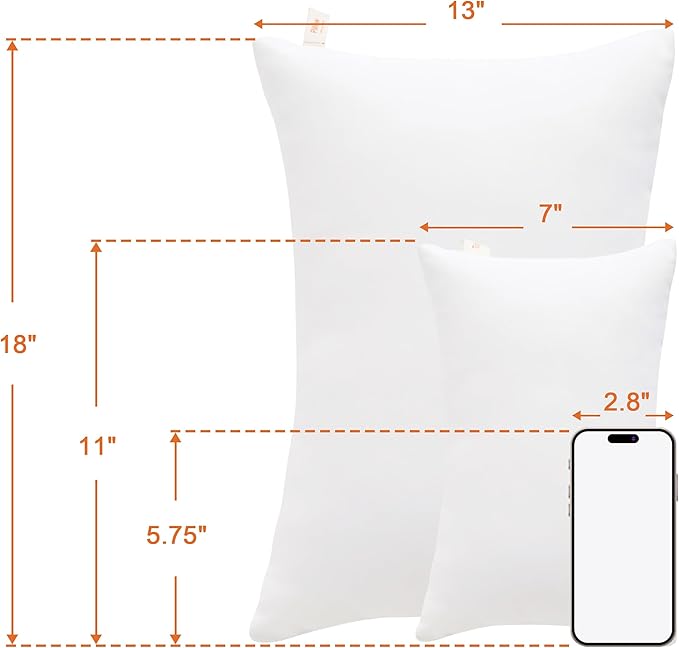 NTBAY Toddler Pillows, Down Alternative 13"x18" Pillows, Machine Washable - Soft and Breathable Travel Small Pillows for Sleeping, Ideal for Daycare, Crib, Cot, White