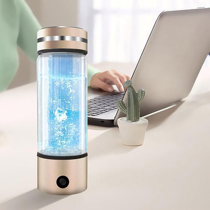 300ml Hydrogen Water Bottle, Hydrogen Water Generator with Ion Water Bottle Improve Water Quality in 3 Minutes, Portable Hydrogen Water Bottle Generator 1200-1400ppb