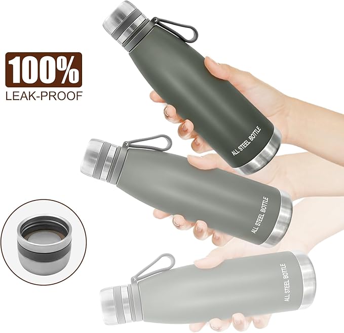 37oz Thermos for Hot and Cold Drinks, Coffee Thermos Water Bottle, Wide Mouth Thermal Cups- Leakproof Stainless Steel Insulated Thermos - Commute, Travel, and Picnic Friendly