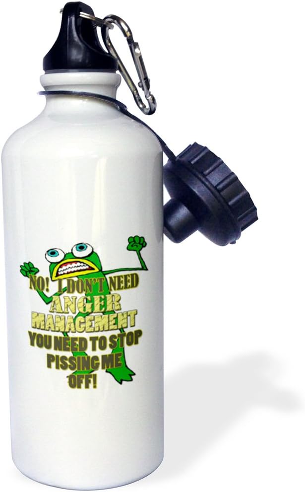 3dRose dont anger management, you need to stop pissing me off. -Sports Water Bottle, 21oz , 21 oz, Multicolored