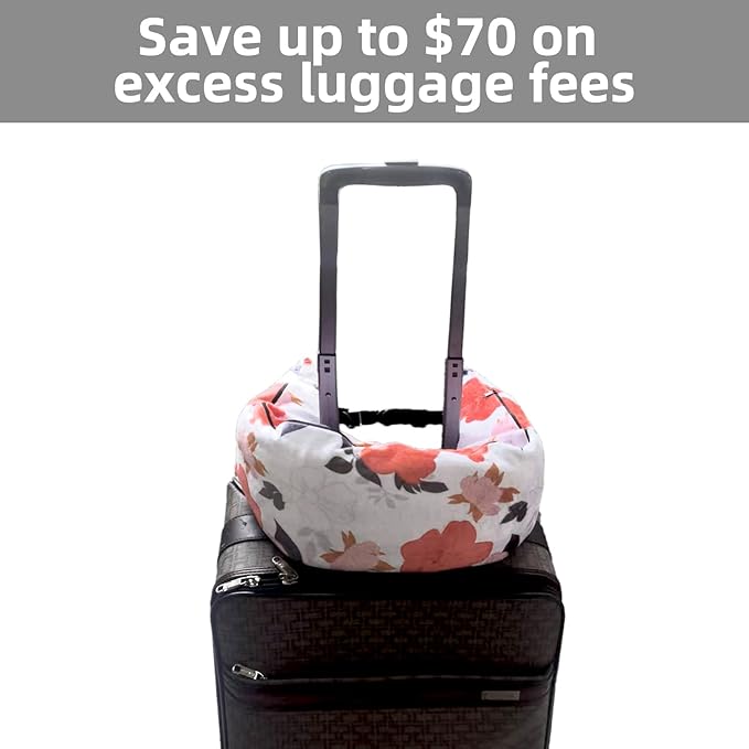 Stuffable Neck Pillow for Travel，Stuffable Travel Pillow，Travel Neck Pillow Stuffable with Clothes Transforms Into Extra Luggage without Excess Fees(Pink) …