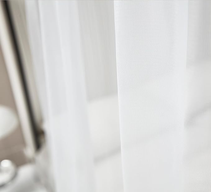 Akiky Canopy Bed Curtains White Bed Canopy Drapes Sheer Curtain Bed Scarf 1 Curtains Panel for Full Queen Size Bed décor