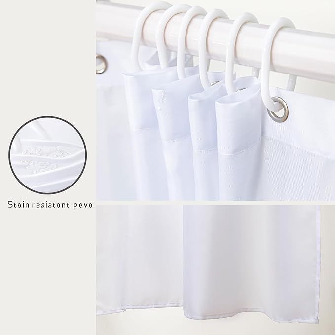 AILONEN Blue and White Tree Abstract Shower Curtain,Minimalist Printed Plant Tree Arts Bath Curtain,Modern Boho Waterproof Curtain for Bathroom Decor, 72" W x 78" H