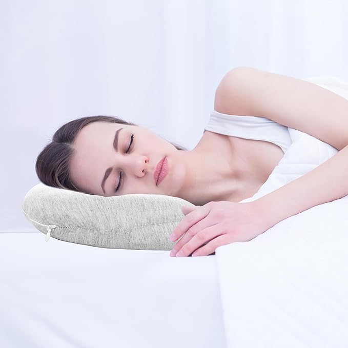 MABOZOO Ear Piercing Pillow for Side Sleepers with Ear Hole for Ear Pain,Adjustable Ear Hole Piercing Pillows for Ear Inflammation,Ear Guard Pillow for Piercings, Earplugs, and Headphones