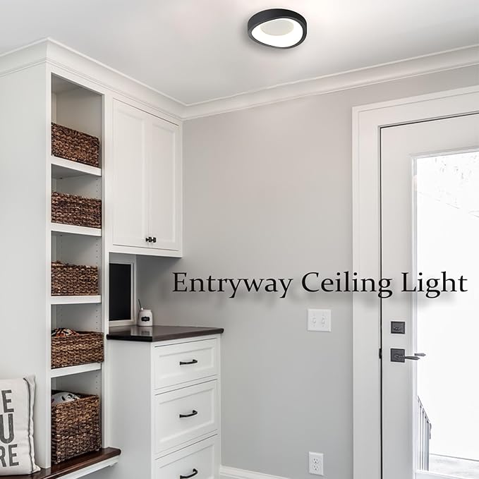 LED Ceiling Light Fixture White Flush Mount Ceiling Light Round Modern Light Fixture 4000k