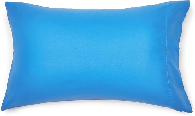 Amazon Basics 5 Piece Microfiber Kid's Bed-in-a-Bag Bedding Set, Toddler, Blue, Solid
