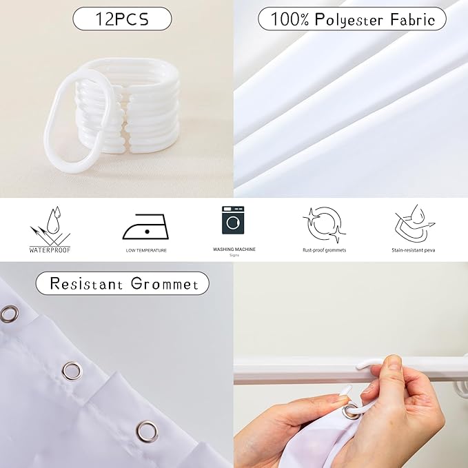 AILONEN Funny Cat Shower Curtain for Bathroom, Ocean Animal Print Shower Curtain, 72" W*78" H Waterproof Polyester Cat Lover Shower Curtain Decor Bathroom with Grommets and Hooks