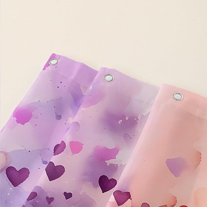 AILONEN Tree of Life Shower Curtain for Bathroom,Watercolor Hearts Tree Printed Waterproof Bath Curtain,Colorful Tree Leaves of Life Abstract Boho Shower Curtain 72" W x 78" H