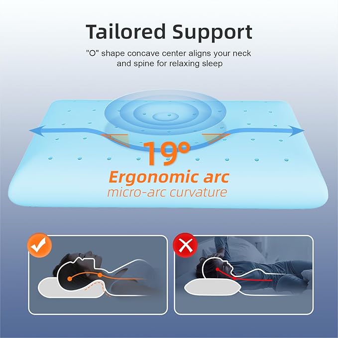 inight Memory Foam Pillows King Size Set of 2, King Size Pillows 2 Pack, King Pillows for Side Sleepers & Back Sleepers, Oeko-tex & CertiPUR-US-King Size (Pack of 2)