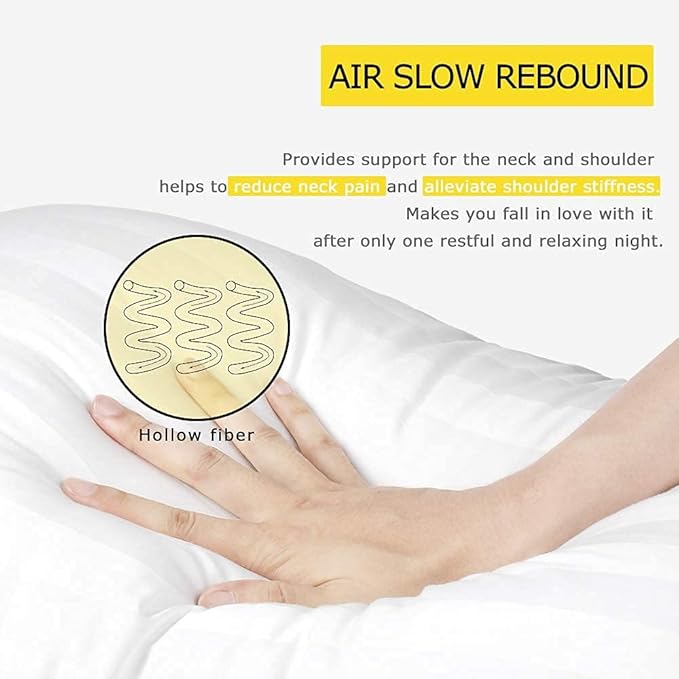 COZSINOOR Bed Pillows for Sleeping (2-Pack)- Hotel Quality Luxury Down Alternative Plush Pillow - Cooling Breathable Medium Premium Microfiber Cover for Side Back and Stomach Sleepers (King Size)