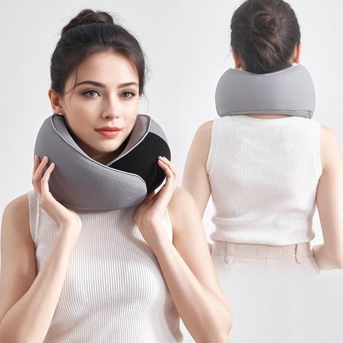 Travel Neck Pillow, Memory Foam Ergonomic Neck Pillow for Travel.Neck Support Travel Pillow for Airplane/Car Trips. Lightweight Design for Neck Pain Relief. Plane Pillow. Neck Travel Pillow