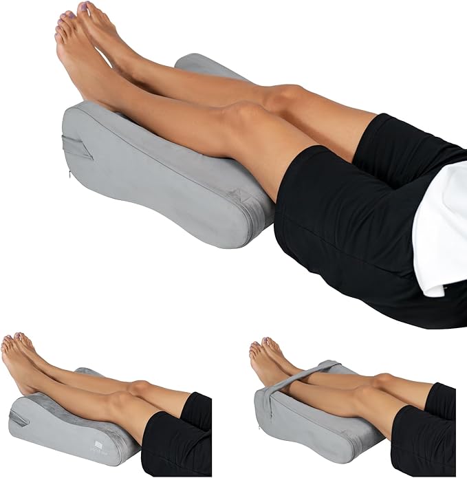 LightEase Leg Pillow, Knee Elevation Pillows, Foot Elevating for Sleeping, Rest, Blood Circulation, Surgery, Back Pain, Swelling