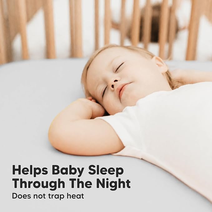 2-Pack Crib Sheets for Boys,Girls - Viscose Derived from Bamboo Fitted Crib Sheet, Organic Baby Crib Sheets, Crib Mattress Sheet,Toddler Bed Sheets,Baby Sheets for Crib Fitted Sheets(French Gray)