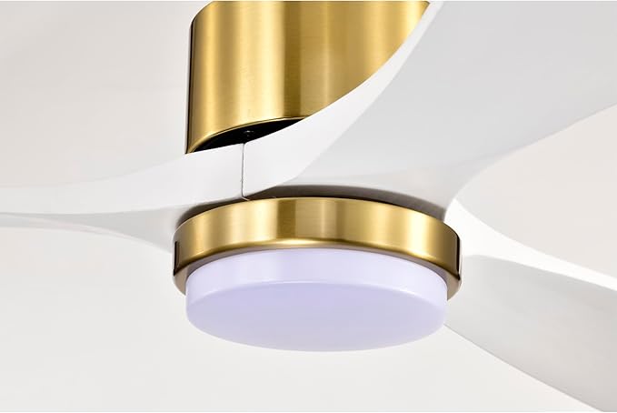 Tariq 52-inch Solid Wood and Metal Lighted Ceiling Fan with LED Lighting