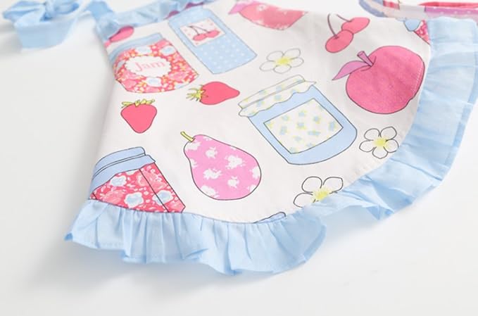 Childrens Bakeware Chef Owl Girls Toddler Kids Apron with Matching Cute Headscarf Outfit Set