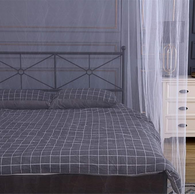 Tebery Ultra Large Bed Net with Carry Bag 2 Openings Screen Netting Bed Canopy Circular Curtain for Single to King Size Beds Easy to Install Hanging Kit