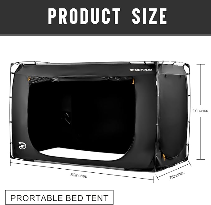 Bed Tent King Size, Bed Canopy Tents, Portable Sleeping Tents, Dream Tents for Adult and Kids, Breathable 70% Blackout Privacy Space, Canopy Tent for Bed with Three Doors (Mattress Not Included)