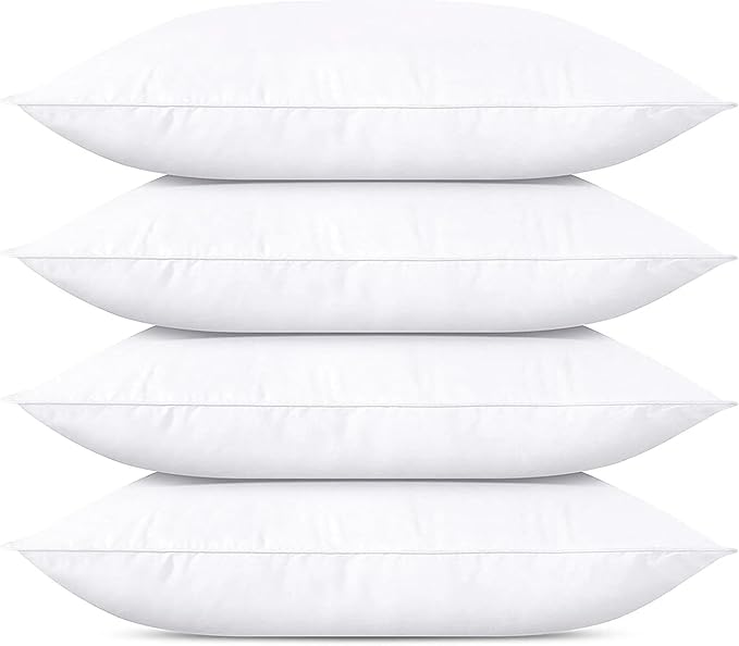 SILUI Pillows Standard Size Set of 4 Pack Soft Medium Support Hypoallergenic Plush Down Alternative Bed Pillow for Back, Stomach or Side Sleepers,20x26in