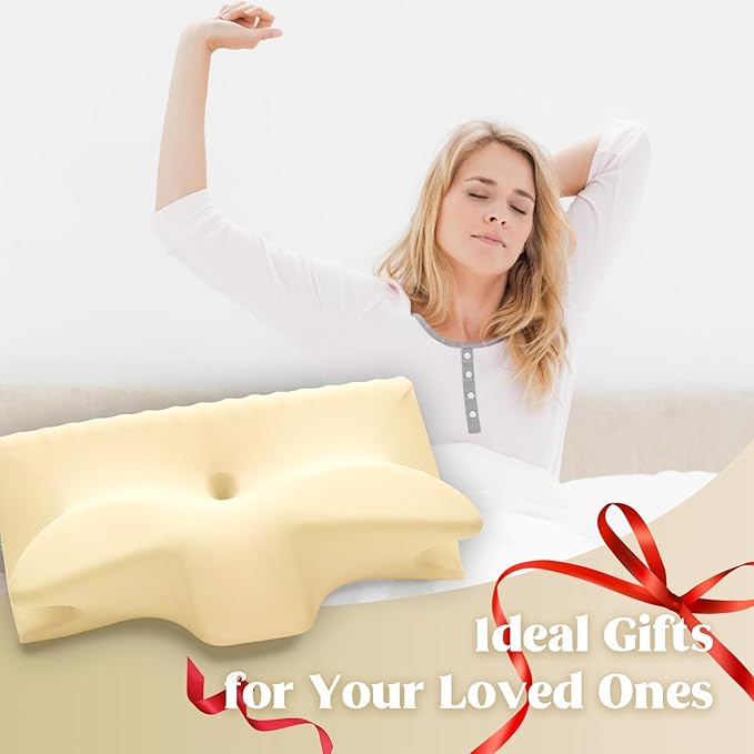 Cervical Pillow for Neck Pain Relief, Cooling Contour Memory Foam Pillows Support Odorless Ergonomic Neck Pillow Adjustable Orthopedic Bed Pillow for Side Back Stomach Sleeper with Pillowcase