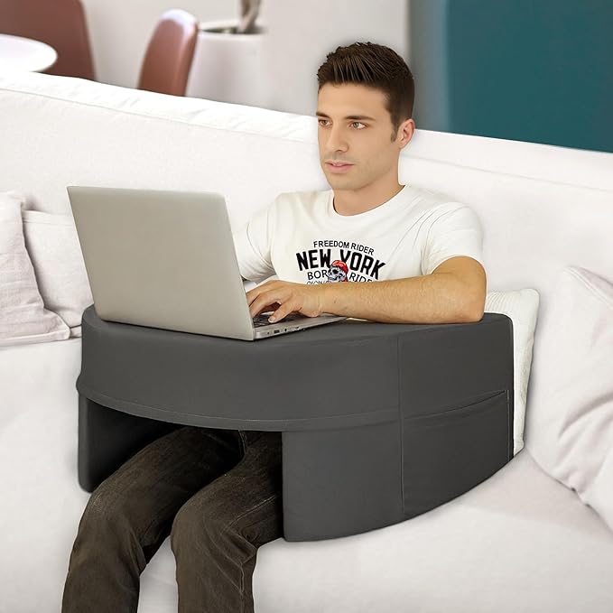 Reading Pillow for Gaming, Extra-Soft Reading Gaming Pillow for Lap, Memory Foam Bed Arm Rest Pillow, Lap Desk Pillow for Working, Crocheting, Playing in Bed Sofa