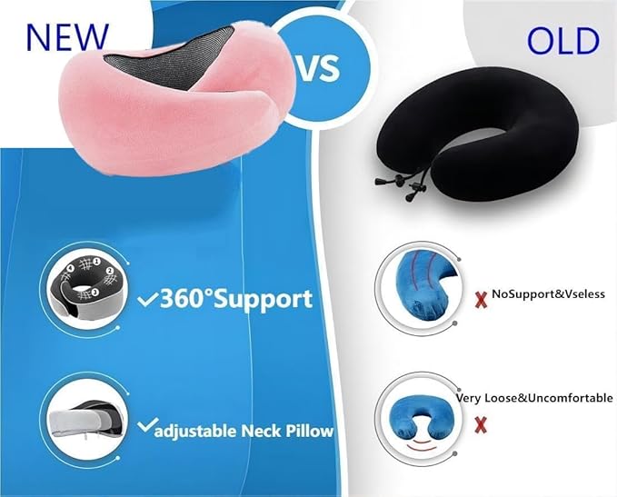 New Travel Pillow, Neck Pillow Airplane, Travel Pillows for Airplanes, Memory Foam Travel Pillow, Stowable U-Shaped Pillow…