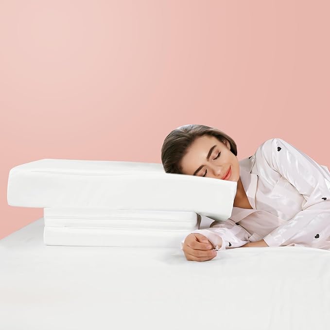 HOMBYS Side Sleeper Pillow with Arm Hole on Both Side, Any Position Winged Pillow for Neck & Shoulder Pain Relief, Super Firm High Density Support Ergonomic Arm Holes Positioner