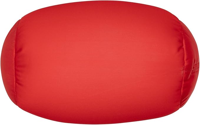 Microbead Body Pillow, Tube Microbead Bolster Bean Smooth Cool Pillow Neck Cervical Roll Pillow for Sleeping 7 x 12Inch Throw Travel Pillow (Venetian Red)