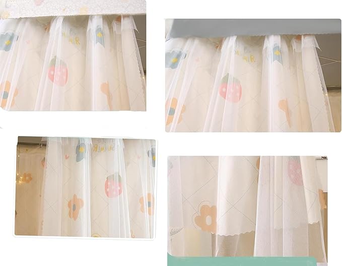 XGOPTS Bottom Bunk Bed Curtains Students Dormitory Bunk Bed Curtains Loft Bedroom Privacy Curtains Single Sleeper Blackout Cloth Bed Tent Curtain Shading Net Lightproof Bedding Spread Curtain Canopy