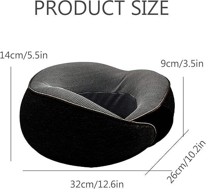 2024 New Neck Pillow, Travel Neck Pillow, Airplane Memory Foam Travel Neck Pillow, Foldable for Sleeping (Black), OPZ-416