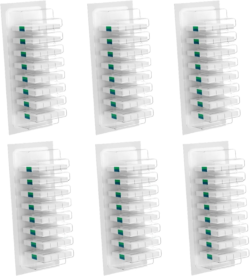 Disposable Toilet Brush with Replaceable Heads, Wall-Mounted Holder, Hygienic Bathroom Cleaning Tool (48 Box Refills)