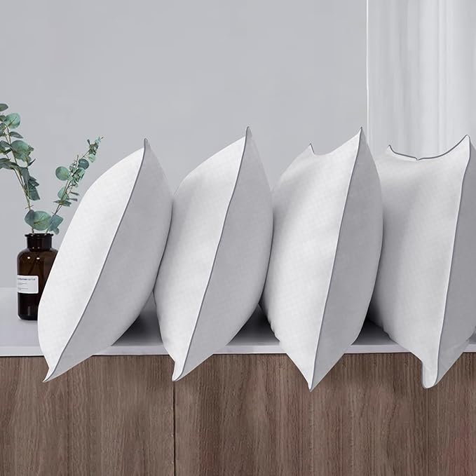 Bed Pillows for Sleeping King Size Set of 4,Down Alternative Filling,Pillows for Back,Stomach or Side Sleepers