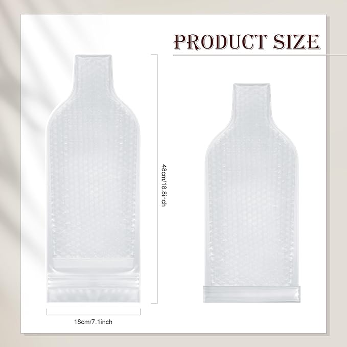 20 Pcs Reusable Wine Bag for Travel Wine Bottle Protector Sleeve for Airplane Car Cruise Protection Luggage Leak Proof