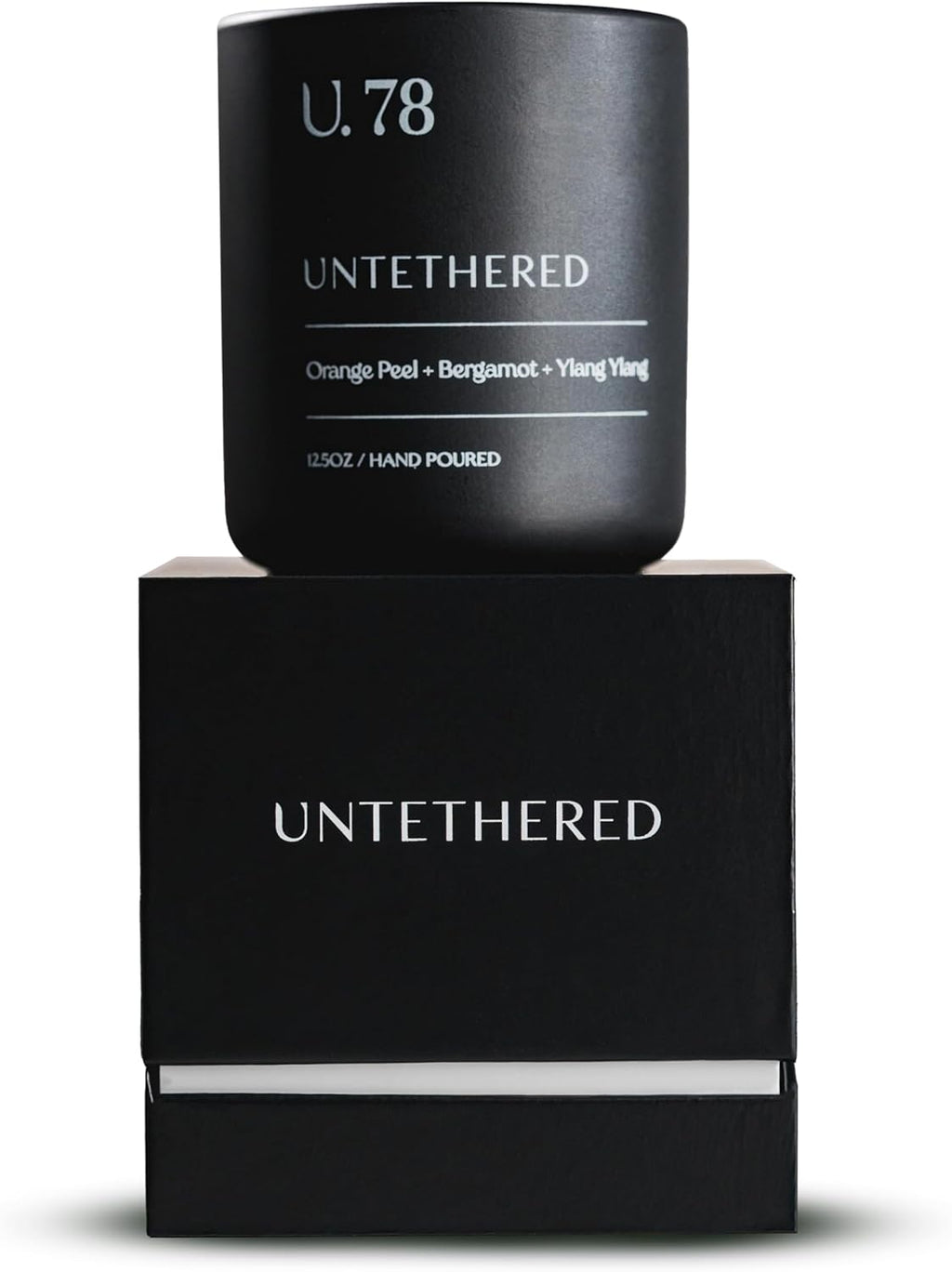 U.78 Luxury Scented Candle – Orange Peel, Bergamot & Sandalwood | Hand-Poured in USA w/ 100% Natural Coconut & Apricot Wax | Double Wick, Long-Lasting Aromatherapy Candle for Home & Gifts (12.5 oz)