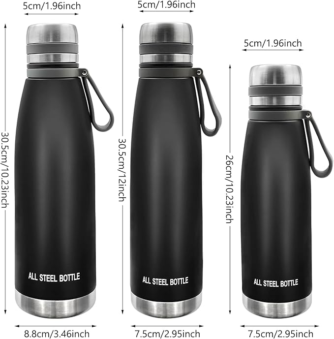 22oz Thermos for Hot and Cold Drinks, Coffee Thermos Water Bottle, Wide Mouth Thermal Cups- Leakproof Stainless Steel Insulated Thermos - Commute, Travel, and Picnic Friendly