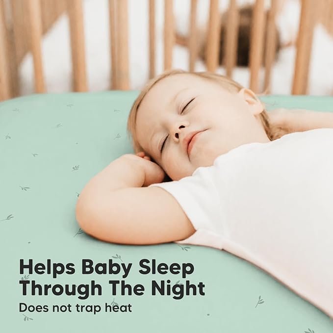 2-Pack Crib Sheets for Boys,Girls - Viscose Derived from Bamboo Fitted Crib Sheet, Organic Baby Crib Sheets, Crib Mattress Sheet,Toddler Bed Sheets,Baby Sheets for Crib Fitted Sheets(Bunnies)