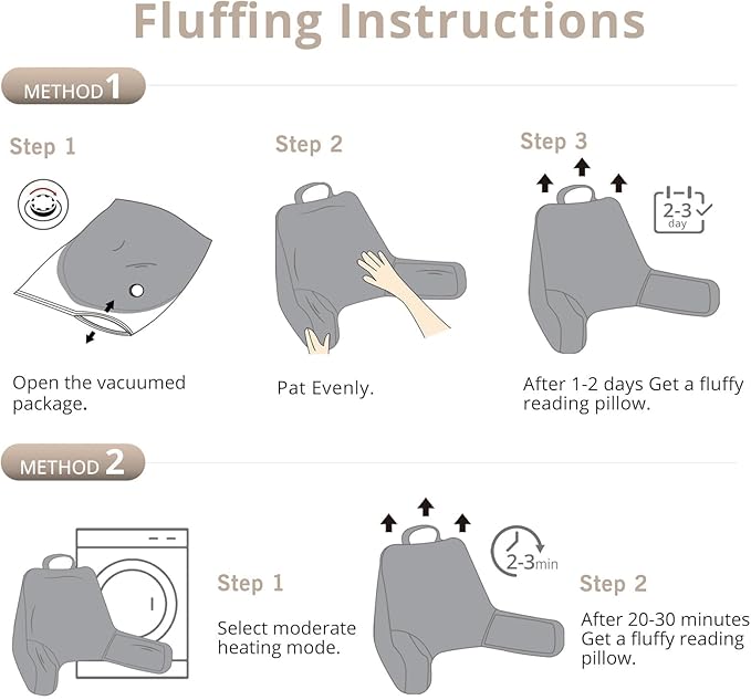 Sasttie Reading Pillow for Sitting in Bed Adult, Velvet Back Pillow for Bed Sitting Up, Backrest Back Support Chair Pillow, College Dorm Essentials for Girls and Boys, Beige