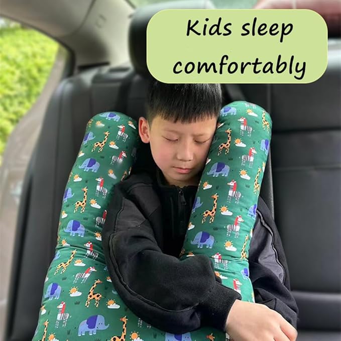 Car Travel Pillow for Kids Adults Soft Neck Pillow Head and Body Support Pillow Breathable Seat Pillow Car Aircraft Travel Pillow Neck Support Pillow Cushion for Long Journey Travel Accessories