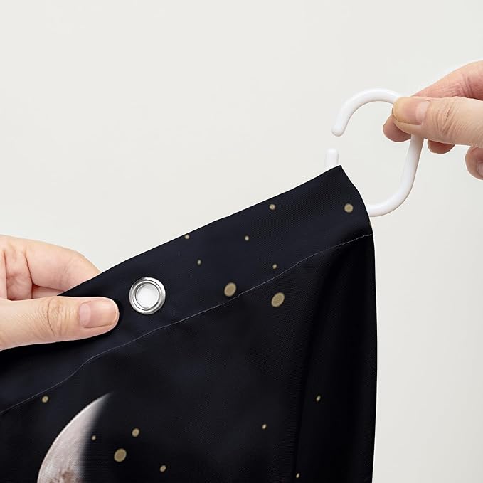 AILONEN Colorful Butterfly Shower Curtain,Magic Mushroom Waterproof Fabric Bath Curtain for Kids Girls,Boho Sun and Moon Skull Shower Curtain Set for Bathroom 72" W*78" H