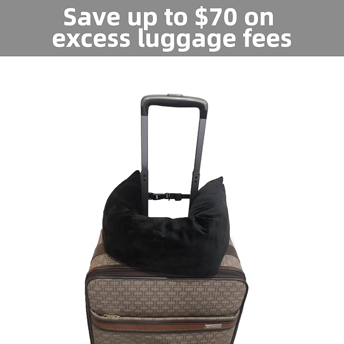 Stuffable Neck Pillow for Travel，Stuffable Travel Pillow，Travel Neck Pillow Stuffable with Clothes Transforms Into Extra Luggage without Excess Fees