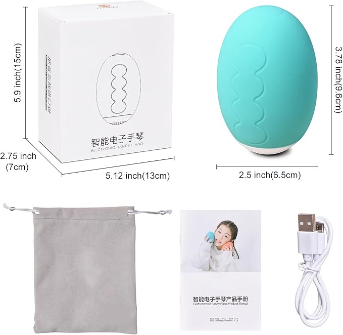 13 in 1 Electronic Handy Piano for Music Beginner, 5-Keys Flexible Pocket Piano, Portable Travel Educational Electronic Digital Music Finger Piano,Buit-in 13 Instruments & 10 Demo Songs & 22 Scales