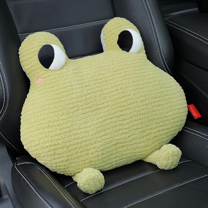 Frog-Shaped Car Seat Lumbar Pillow Back Support Pillow Car Pillow